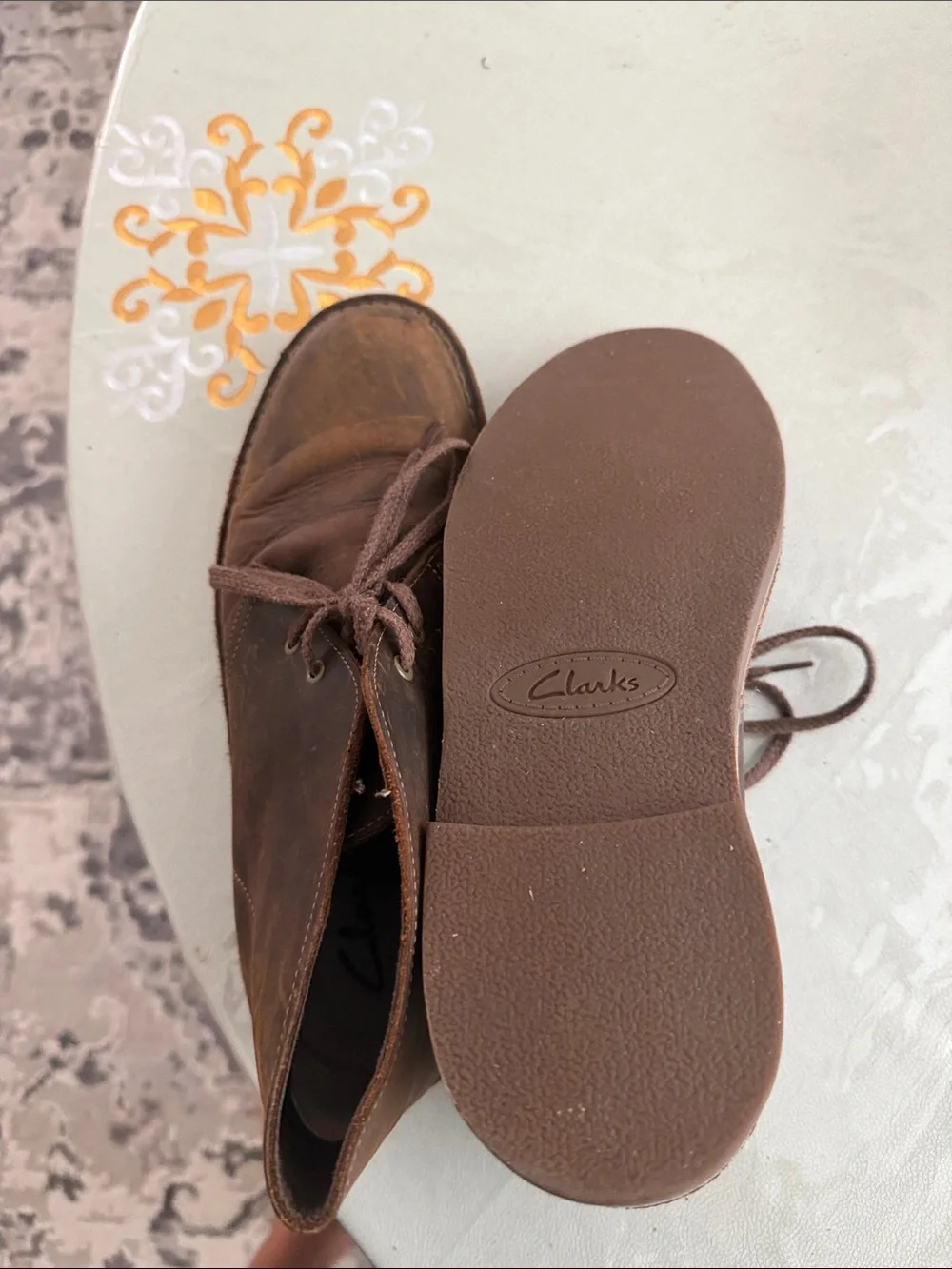 Clarks Men's Brown Leather Chukka Boots